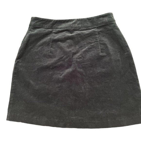 Women's Forever 21 Ring Zipper Front Hunter Green Corduroy Mini Skirt S - Picture 5 of 5